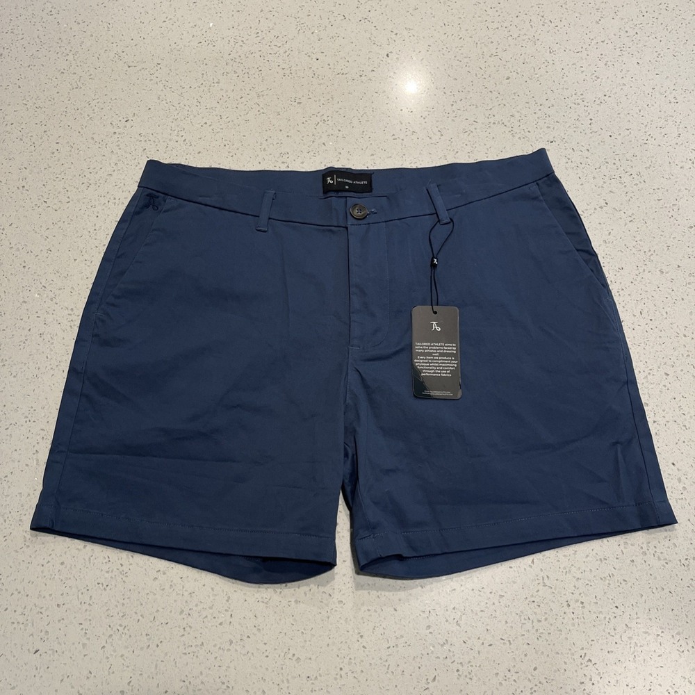 Tailored Athlete Muscle Fit  Men's Blue Shorts‎ 38W 5" Inseam NWT